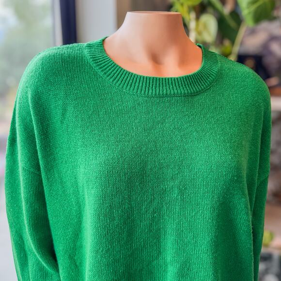 Divided by H&M, Emerald Green Crewneck Long Sleeve Sweater Top, Women's Large - Picture 3 of 9